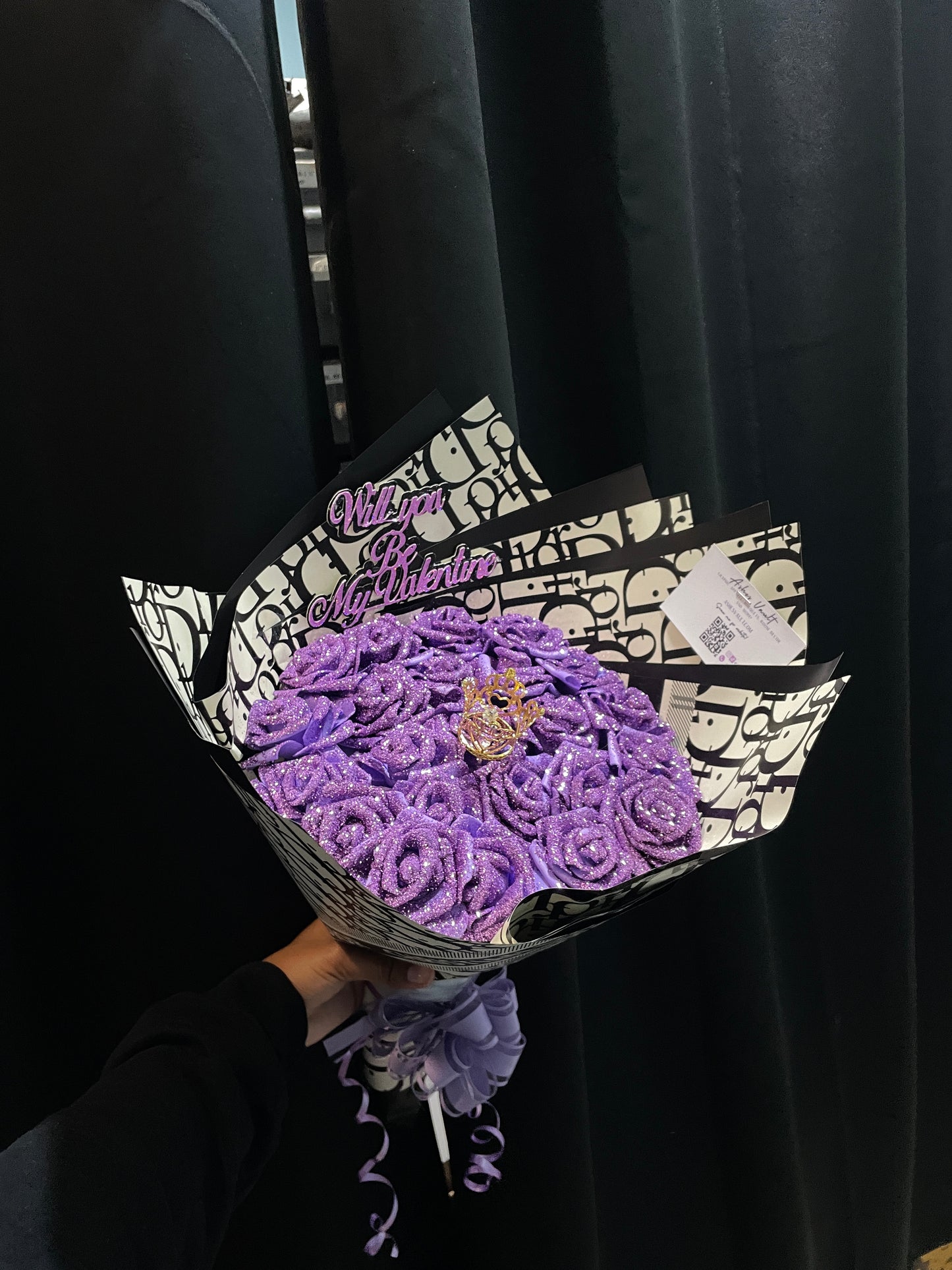 FOREVER GLITTER ROSE BOUQUET USA ORDERS ONLY
