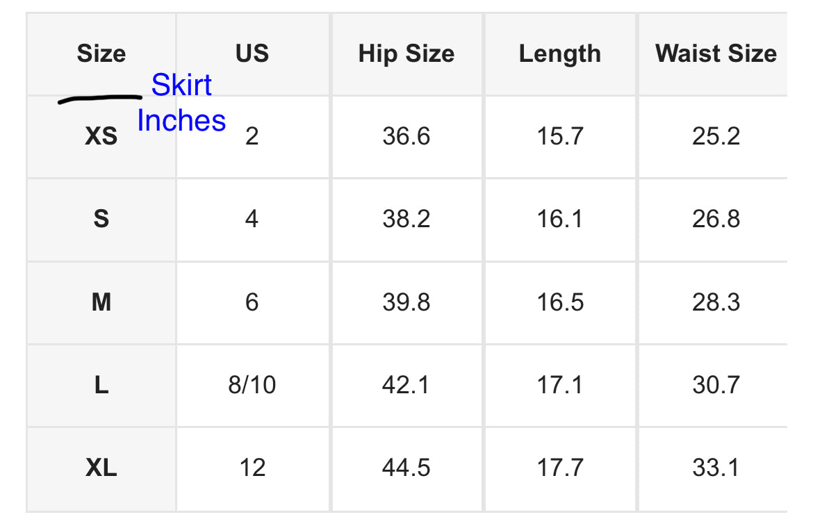 THE FRESH SENIOR SKIRT BY ITSELF *2 COLORS* READ DESCRIPTION