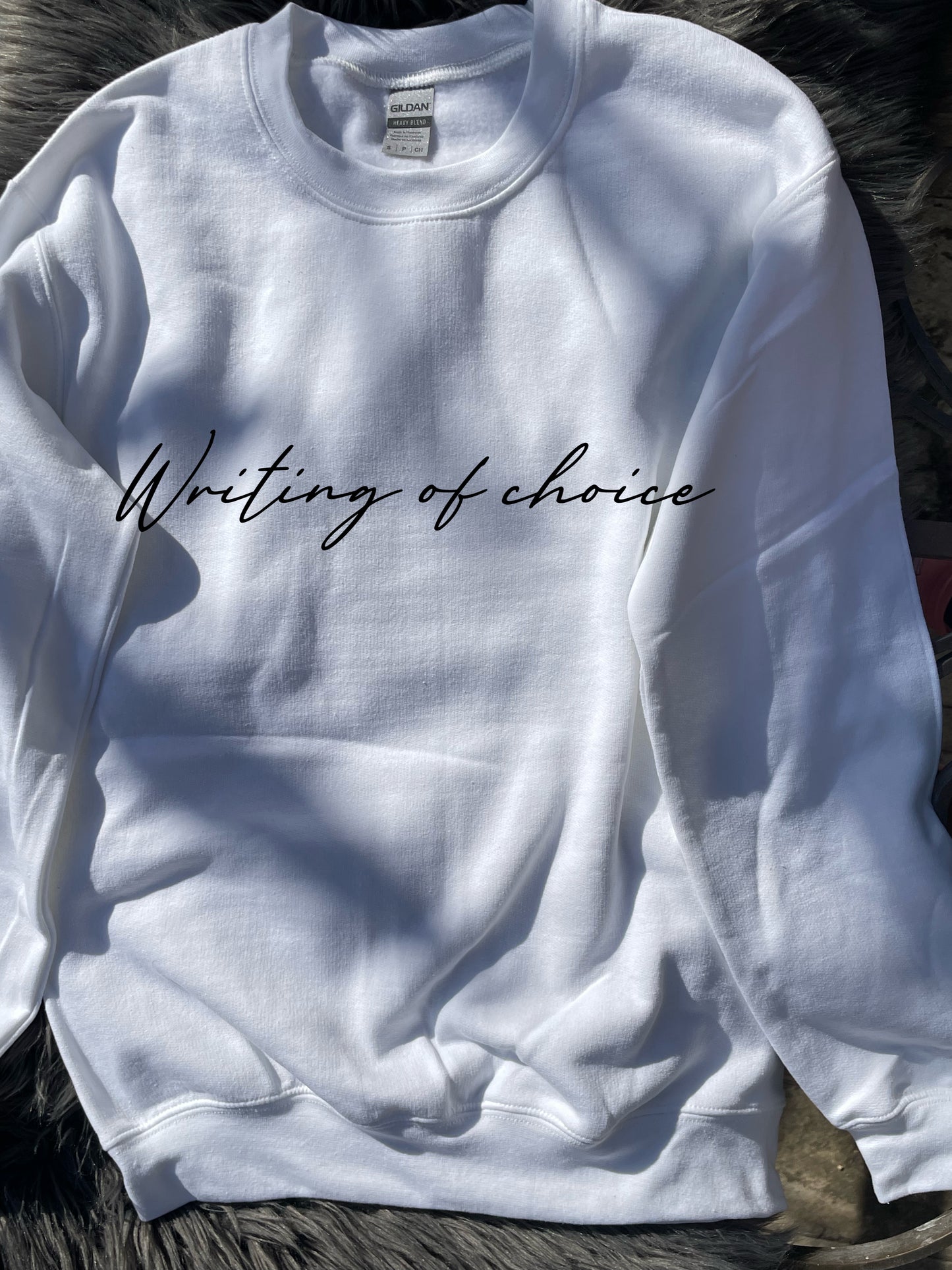 CUSTOM VINYL WRITING SWEATSHIRT