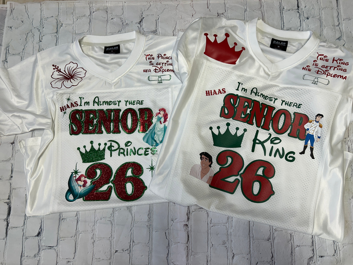 MATCHING ARIEL AND ERIC SENIOR JERSEY