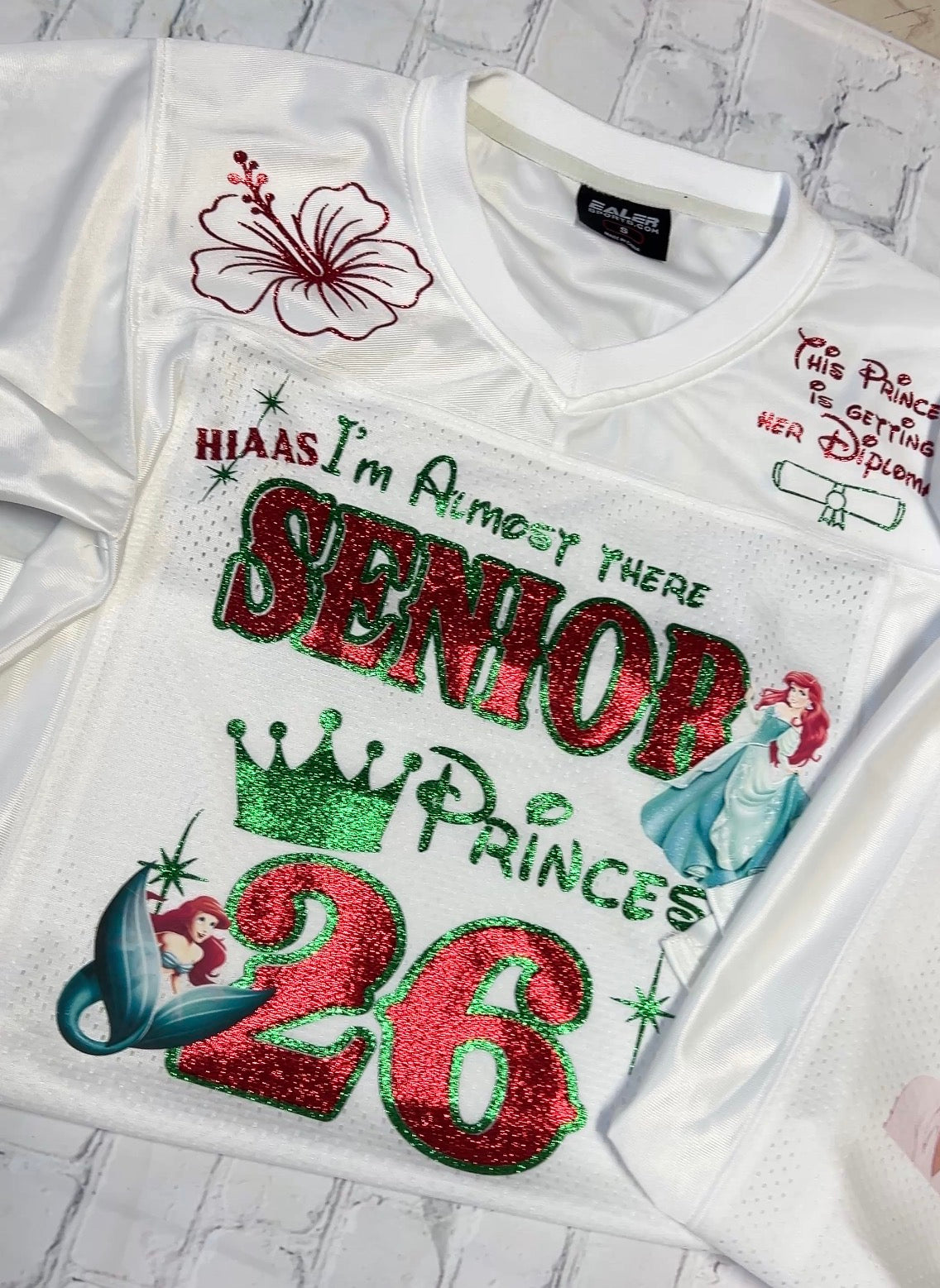 MATCHING ARIEL AND ERIC SENIOR JERSEY