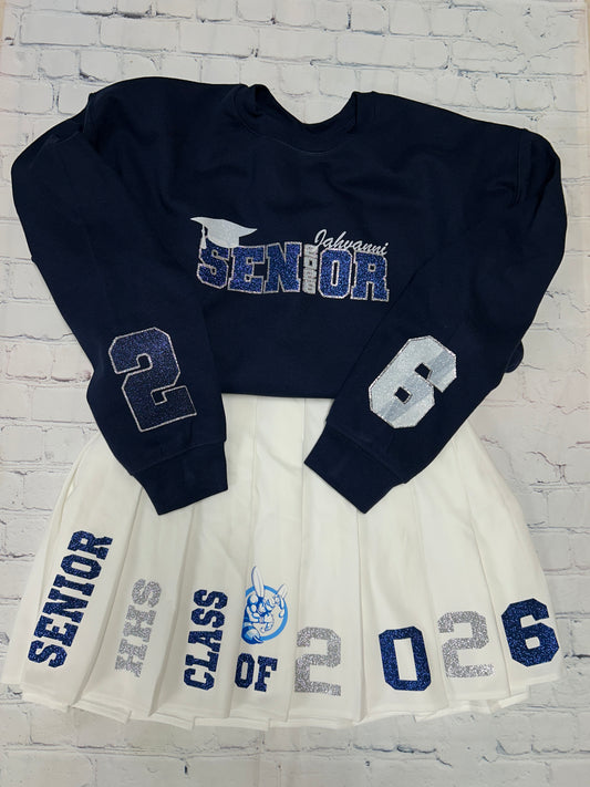 SENIOR SKIRT SET WITH NAME *2 COLORS* 1.5 WEEK WAIT READ DESCRIPTION