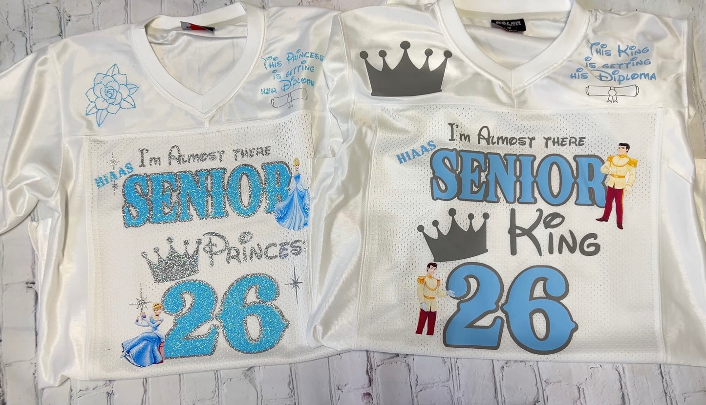 MATCHING CINDERELLA AND CHARMING SENIOR JERSEY