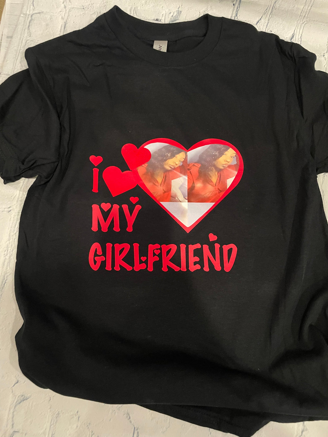 I LOVE MY GF/BF TEE WITH PICTURE