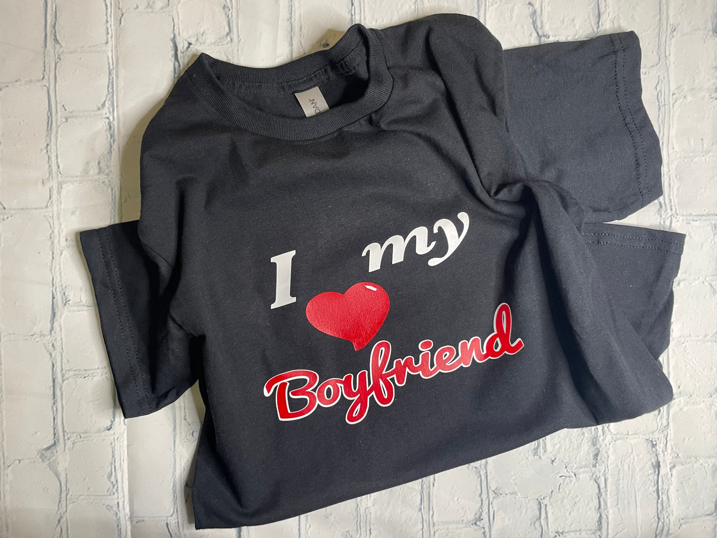 I LOVE MY GF/BF TEE WITHOUT PICTURE